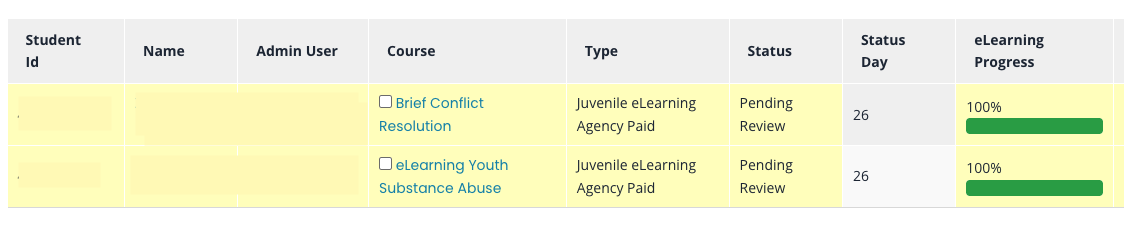 Courses in Retake Mode